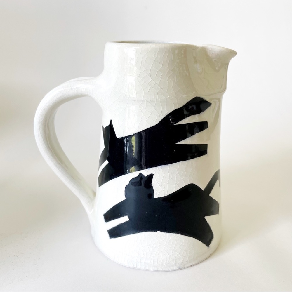 Vaughan Smith Westcote Bell Pottery Leaping Cats Pitcher
